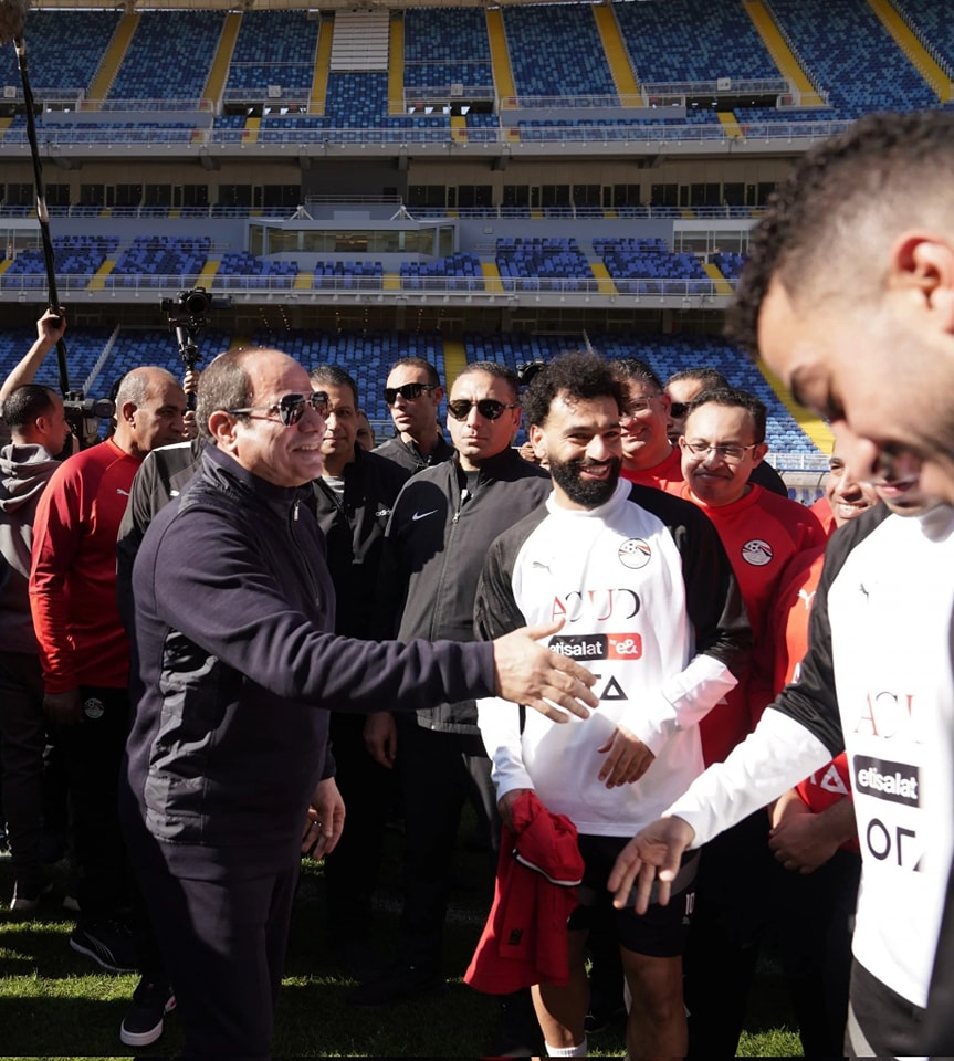 رسائل الرئيس عبدالفتاح السيسي للاعبي منتخب مصر