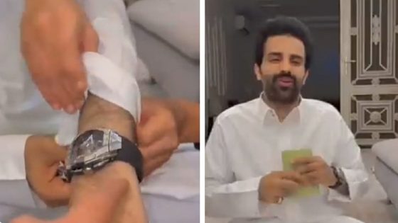 سعود القحطاني يتلقى ساعة هدية