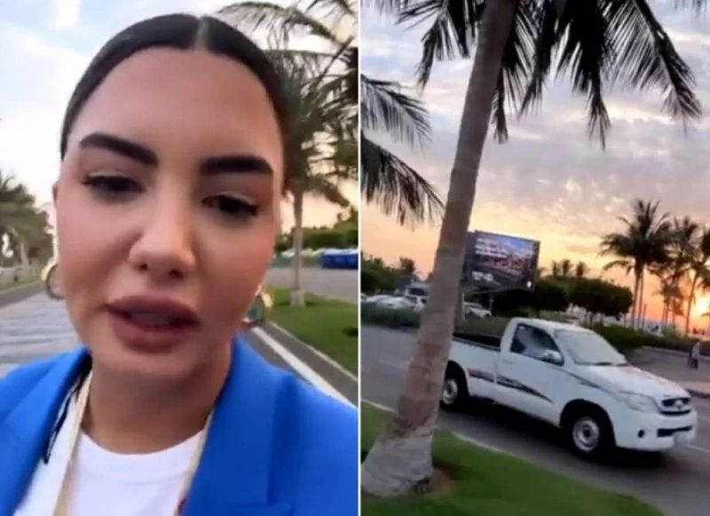 مذيعة تركية تصرخ في كورنيش جدة